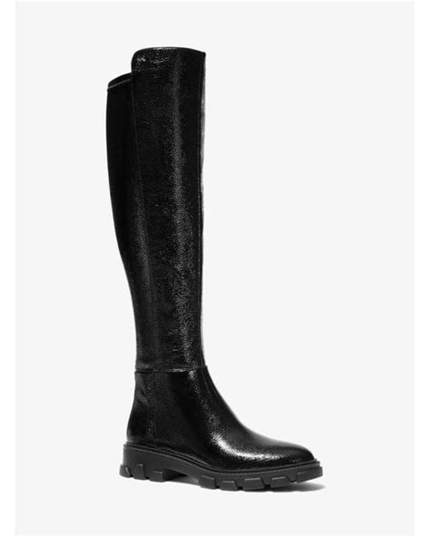 michael kors patent leather boots zip calf|Michael Kors boots.